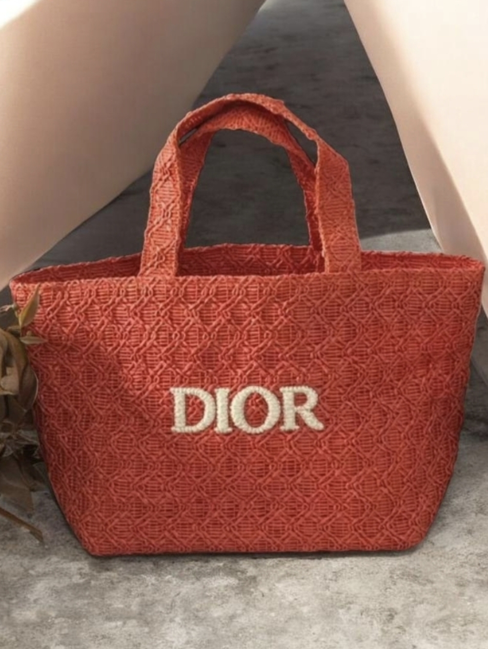 Dior Beauty Coral Red Tote - VIP